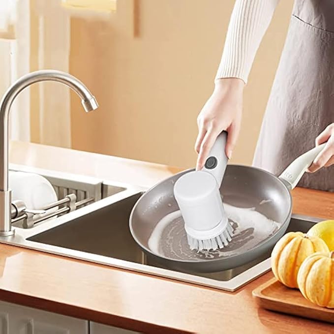 Electric Rotary Cleaning Brush with 3 Brush Heads – Portable Power Scrubber for Bathroom, Kitchen, Floor, Car & Shower Cleaning