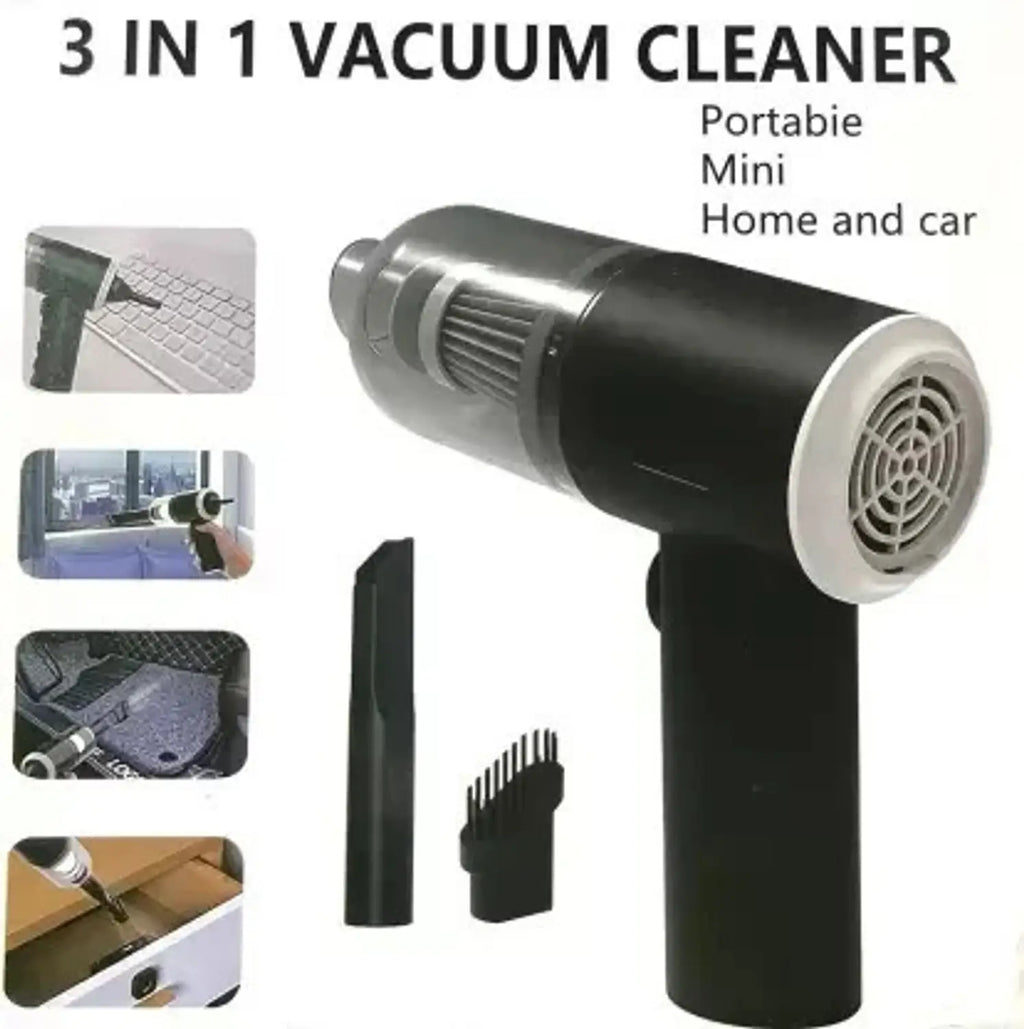 3-in-1 Portable Wireless Vacuum Cleaner | Handheld Car & Home Cleaner with Blower & Air Pump