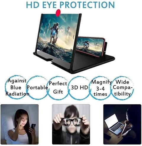 3D Screen Magnifier for Mobile | HD Video Amplifier Stand for Movies & Videos