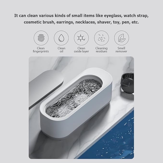 Mini Portable Ultrasonic High Frequency Cleaning Machine – Jewelry, Specs & Watch Cleaner