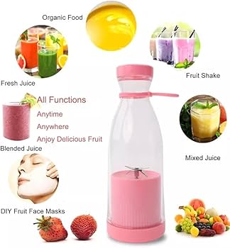 Mini Portable Blender Bottle 350ML – USB Rechargeable Personal Juicer Mixer for Smoothies, Shakes & Fresh Juice