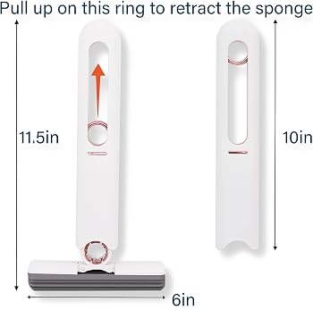 Mini Self-Squeeze Sponge Mop – Portable Handheld Cleaning Mop for Kitchen, Floor, Glass, Windows, Car & Bathroom | Wet & Dry Use