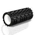 BOLDFIRE High Density EVA Foam Roller for Back Pain & Muscle Recovery | Deep Tissue Massage Roller for Exercise, Gym & Stretching | Body Pain Relief & Myofascial Release Roller — Black (14cm Width, Free Size)