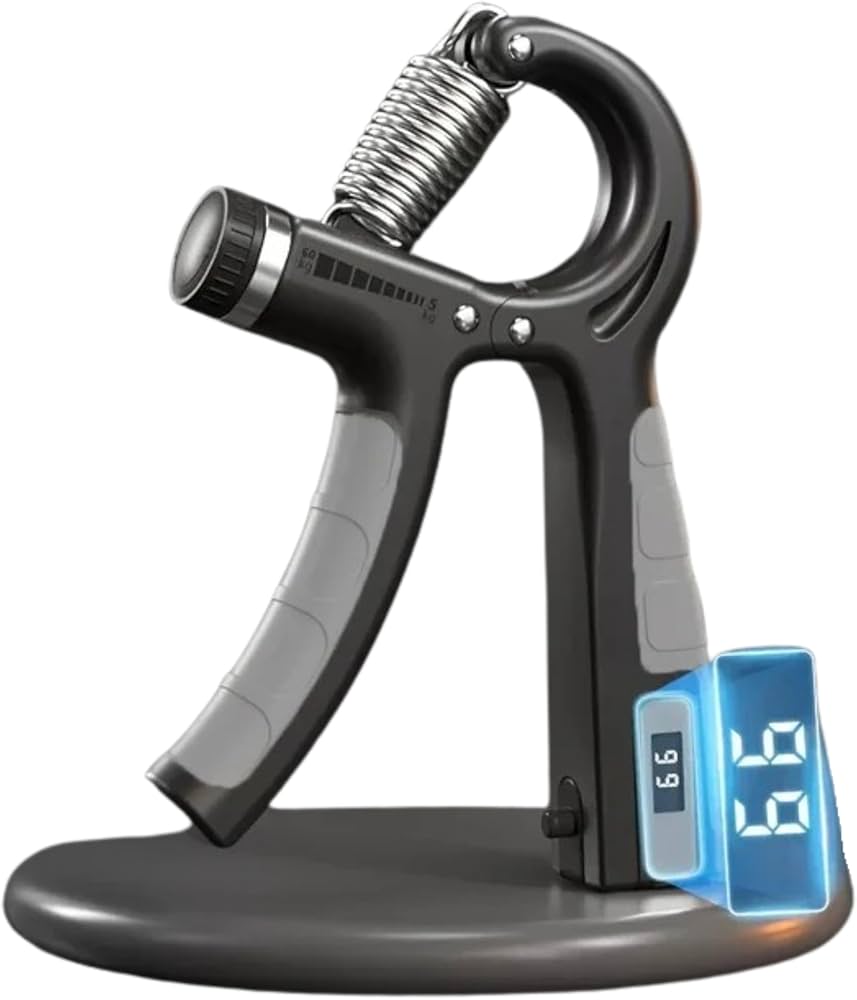 BOLDFIRE Adjustable Hand Grip Strengthener & Finger Exerciser Combo | Pack of 2 | 10–40kg Resistance | Hand Gripper for Gym, Sports, Physiotherapy & Stress Relief — Multicolor (Free Size)