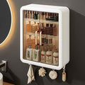 Wall-Mounted Bathroom Cabinet with 2 Doors | 3-Layer Storage Organizer for Skincare, Makeup & Bathroom Essentials | Bathroom Shelf & Medicine Cabinet for Home — White (32 × 40.5 × 13 cm)