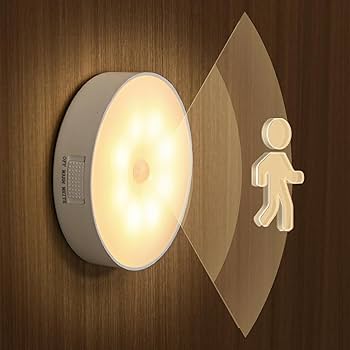 Motion Sensor Night Light with USB Charging | Wireless LED Body Induction Lamp for Wardrobe, Staircase, Cupboard, Bathroom & Bedroom — Auto On/Off (Pack of 1)