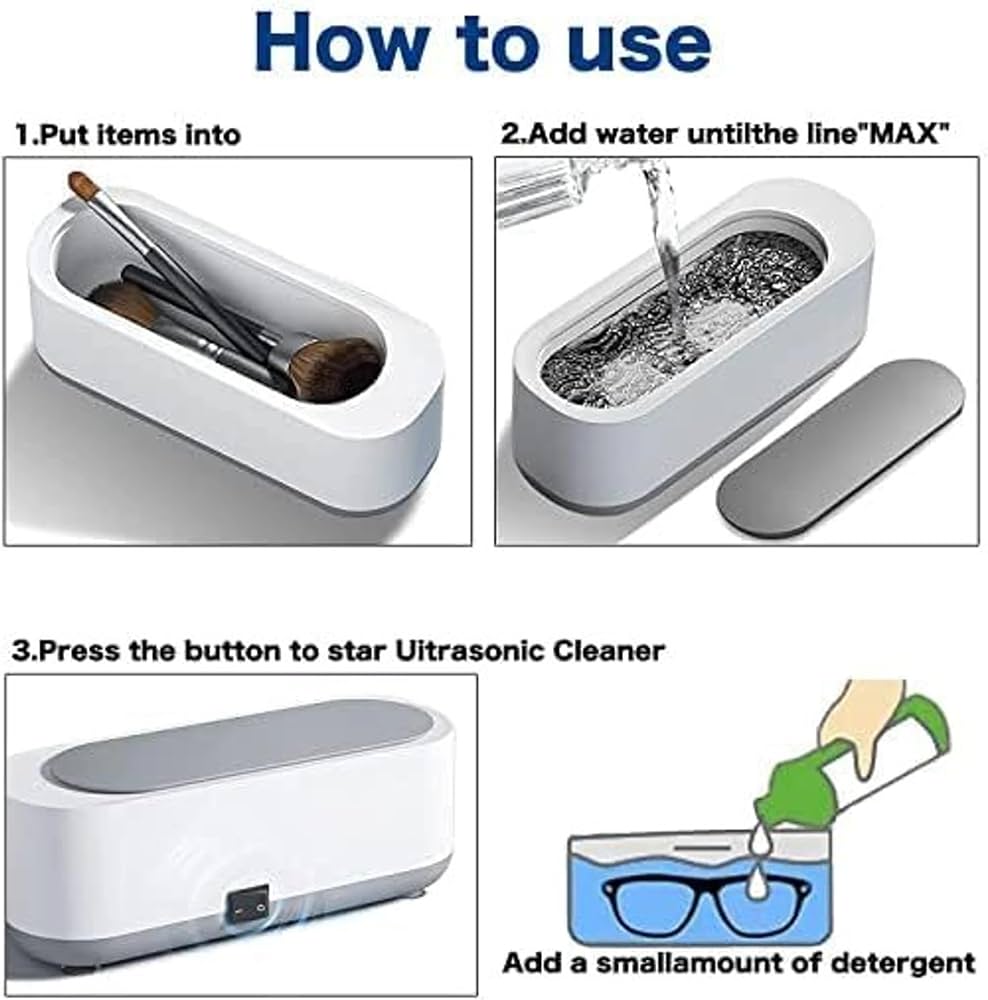 Mini Portable Ultrasonic High Frequency Cleaning Machine – Jewelry, Specs & Watch Cleaner