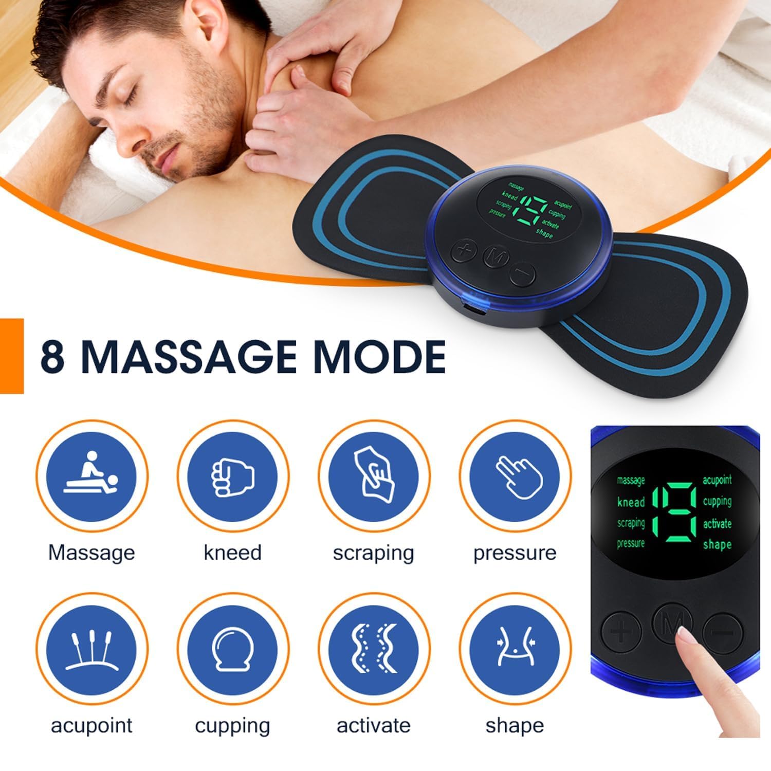 Mini Butterfly Body Massager Machine – Portable Electric Pulse Muscle Relaxer for Neck, Back, Arms & Legs