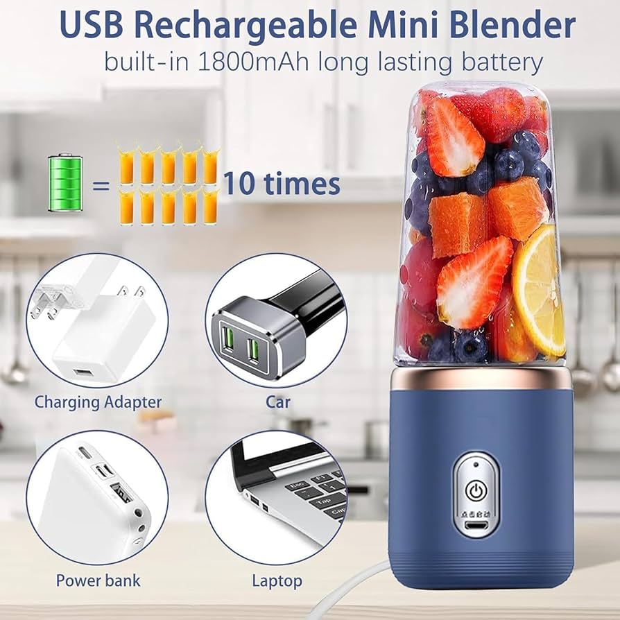 Portable Juicer Blender with Shaker Bottle 400ML – SmartKart.in