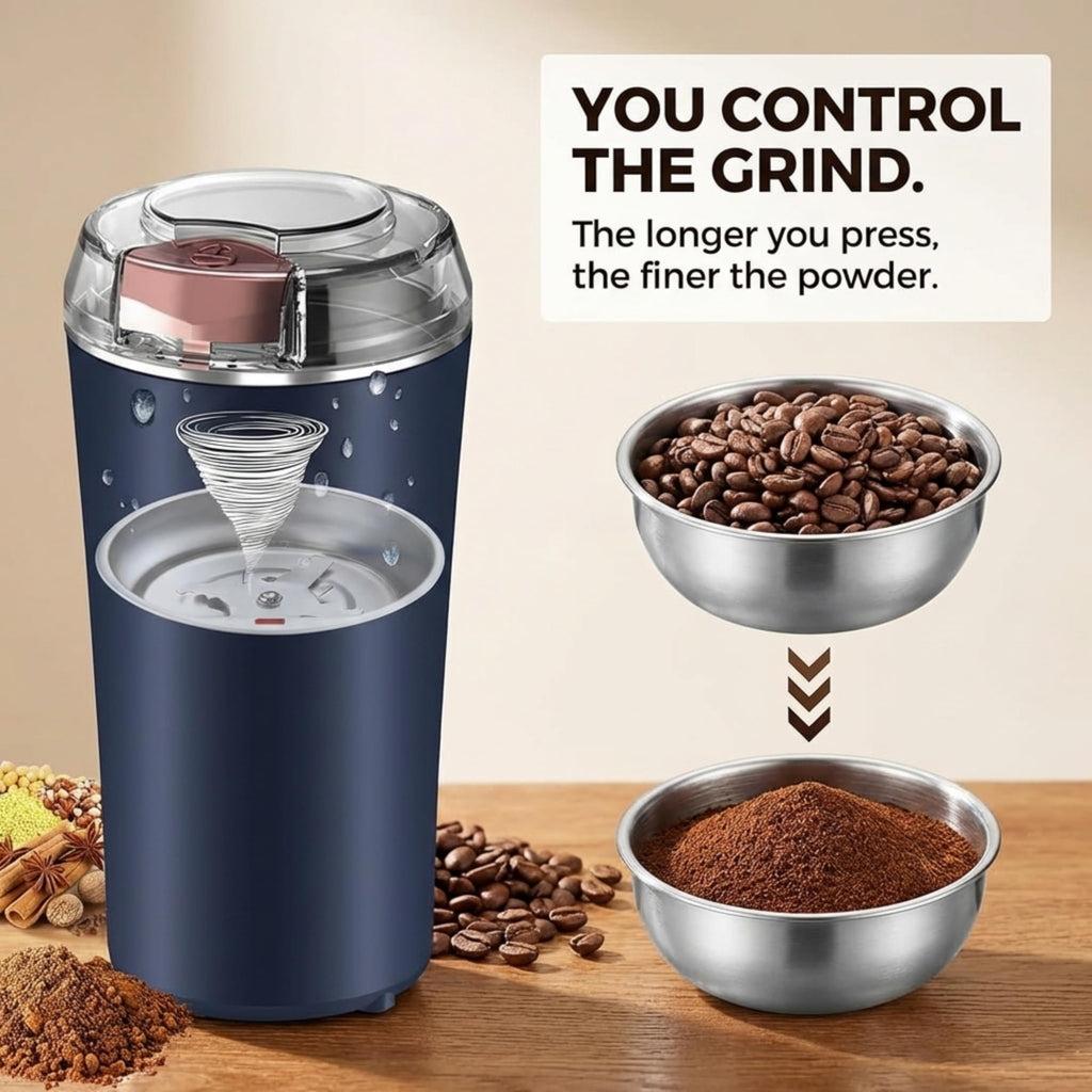 Mini Electric Multipurpose Grinder for Kitchen | Mini Masala, Coffee Bean & Dry Fruit Grinder