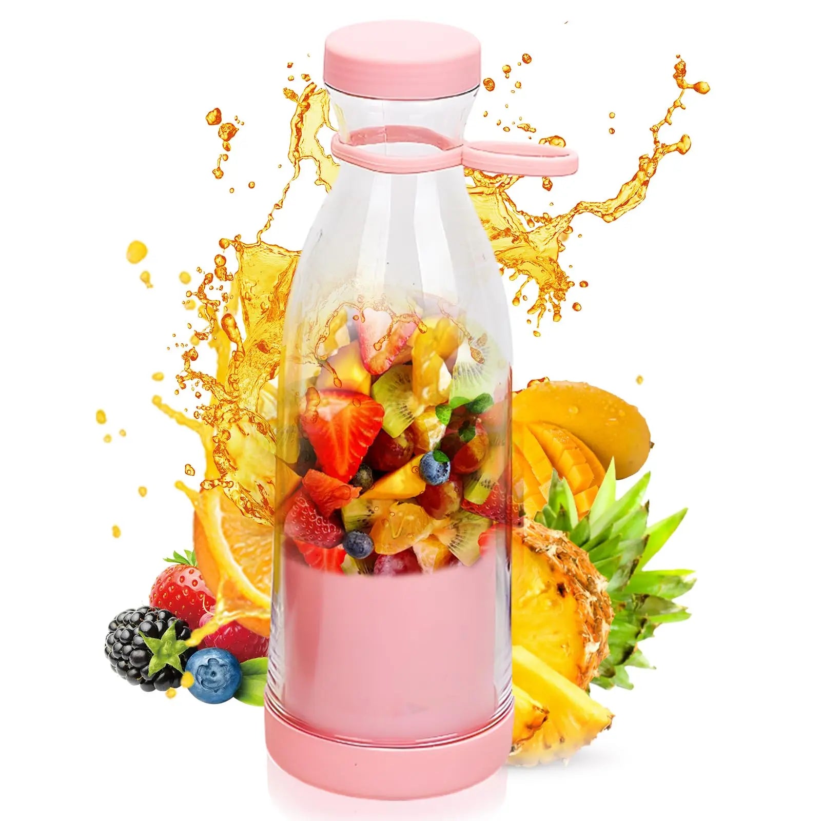 Mini Portable Blender Bottle 350ML – USB Rechargeable Personal Juicer Mixer for Smoothies, Shakes & Fresh Juice