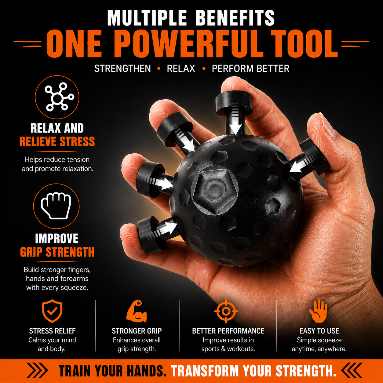 PowerGrip™ Eagle Claw Finger Strength Trainer | Hand, Wrist & Forearm Exerciser
