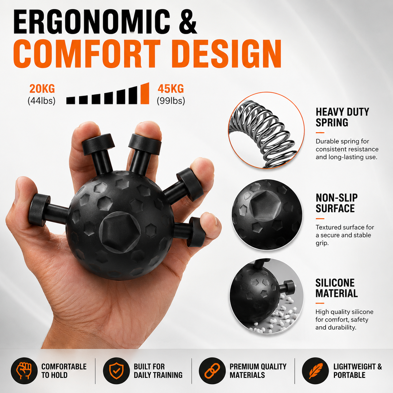 PowerGrip™ Eagle Claw Finger Strength Trainer | Hand, Wrist & Forearm Exerciser