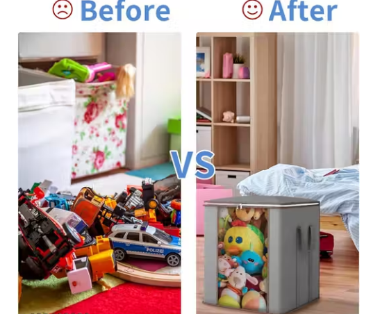 Set of 4 Large Storage Bags | Foldable Cloth Organizer for Clothes, Blankets & Wardrobe