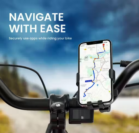 360° Bike Phone Mount Holder | Anti-Slip Mobile Stand for Bikes & Scooters (Universal Fit)
