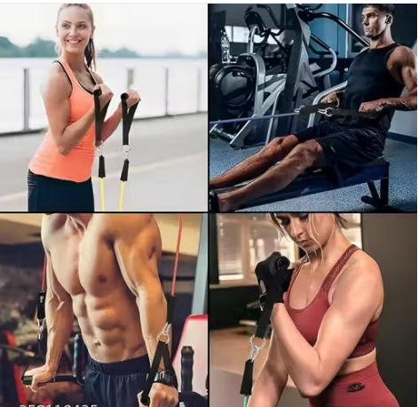 11-in-1 Resistance Bands Set with Pull Up Assist | Heavy Duty Loop Bands — 10 to 30 lbs | Home Gym, Yoga, Body Stretching & Power Lifting Workout Kit for Men & Women