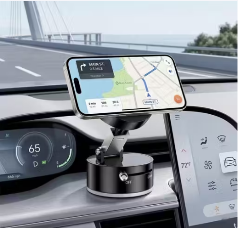 Magnetic Car Phone Holder 180° | Strong Dashboard Mount with Secure Grip (Universal Mobile Stand)