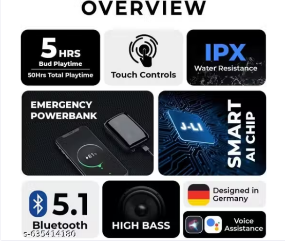 M19 TWS Wireless Earbuds with Power Bank Charging Case | Bluetooth 5.1, 12H Playtime, Water Resistant, LED Battery Display — True Wireless Stereo Earphones (Black)