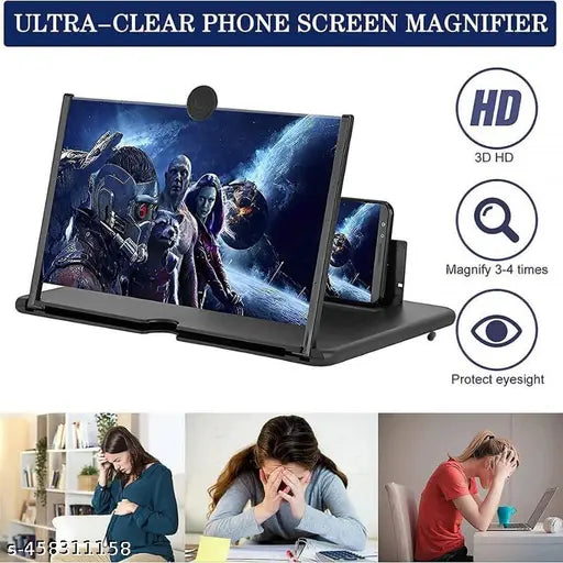 3D Screen Magnifier for Mobile | HD Video Amplifier Stand for Movies & Videos