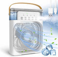 Mini Portable Air Cooler Fan with Mist | USB Rechargeable Personal AC for Desk & Room