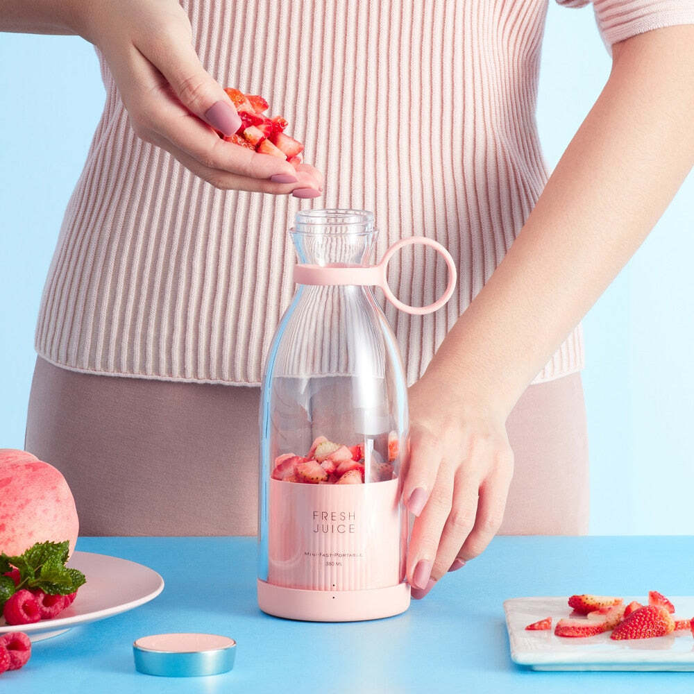 Mini Portable Blender Bottle 350ML – USB Rechargeable Personal Juicer Mixer for Smoothies, Shakes & Fresh Juice