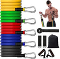 11-in-1 Resistance Bands Set with Pull Up Assist | Heavy Duty Loop Bands — 10 to 30 lbs | Home Gym, Yoga, Body Stretching & Power Lifting Workout Kit for Men & Women